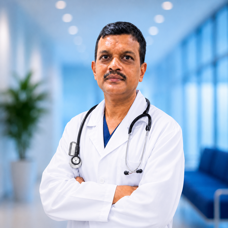 Portrait of Dr P Krishna Sekhar, Cardiology specialist at Wellness Hospitals